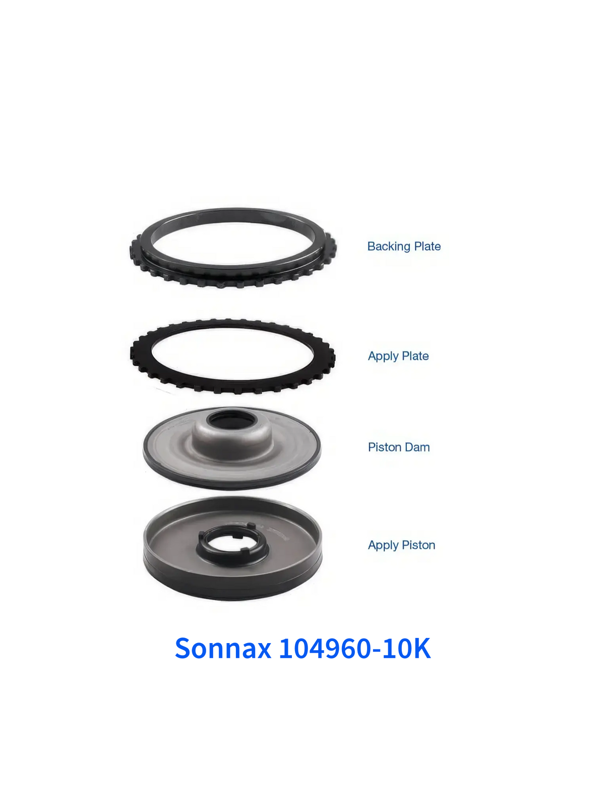 Sonnax 104960-10K High Capacity 4-5-6 Clutch Apply Piston Kit